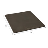 Brød & Taylor 14 x 14 inch square baking steel with dark finish and rounded corners.